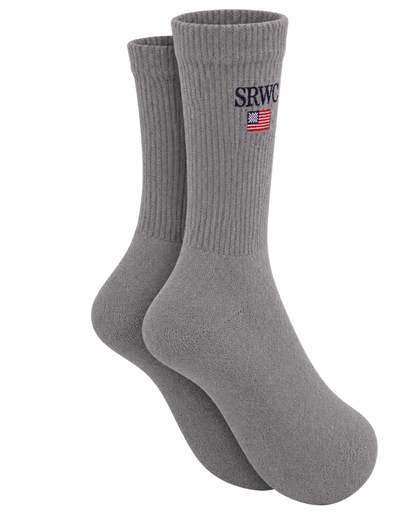 Nautical Socks - Heather Gray/Navy/Ruby/White
