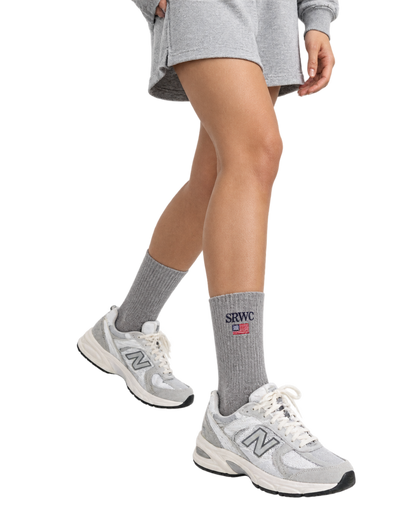 Nautical Socks - Heather Gray/Navy/Ruby/White