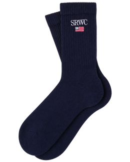 Nautical Socks - Navy/White/Ruby