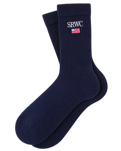 Nautical Socks - Navy/White/Ruby