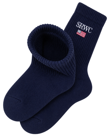 Nautical Socks - Navy/White/Ruby