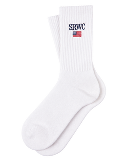 Nautical Socks - White/Navy/Ruby