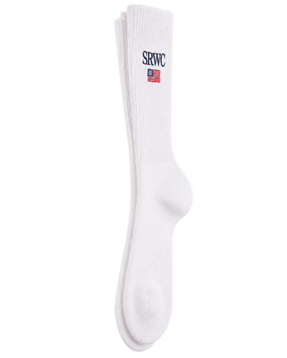Nautical Socks - White/Navy/Ruby