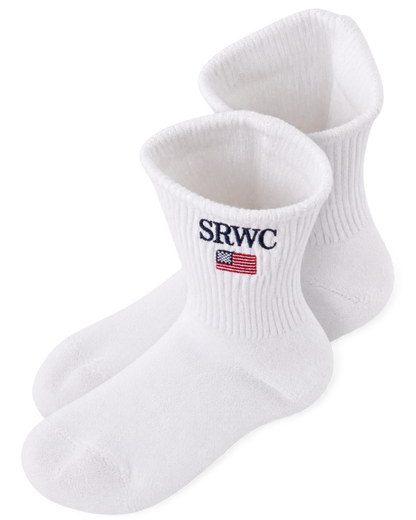Nautical Socks - White/Navy/Ruby