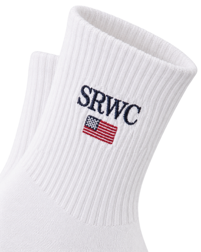Nautical Socks - White/Navy/Ruby