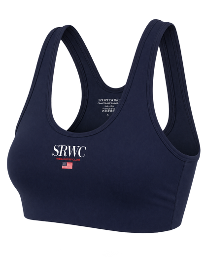 Nautical Sports Bra - Navy