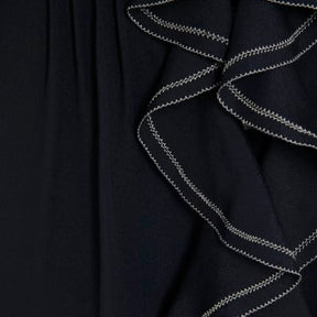 Navy Angel Sleeve Ruffle Shirt