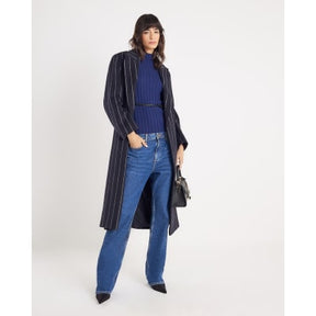 Navy Belted Knit ribbed tank top