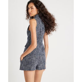 Navy Boucle Micro shorts