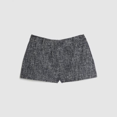 Navy Boucle Micro shorts