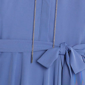 Navy Chain Detail Skater Mini Dress