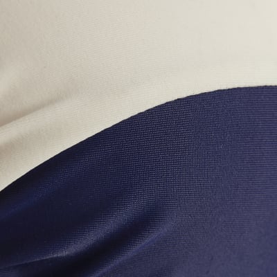 Navy Colour Block Shaping Bikini Top