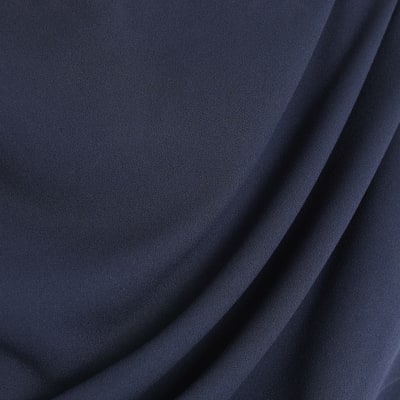 Navy Drape Top