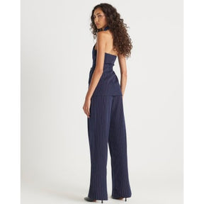 Navy Hybrid Pinstripe Tailored Trousers