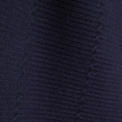 Navy Knitted Asymmetric Jumper