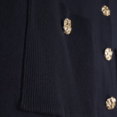 Navy Knitted Waistcoat