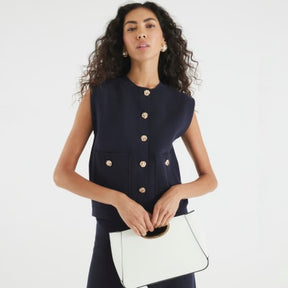 Navy Knitted Waistcoat