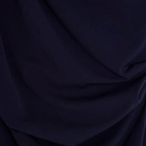 Navy Long Sleeve Asymmetric Drape Mini Dress