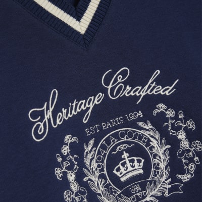 Navy Long Sleeve Heritage Crest Sweatshirt