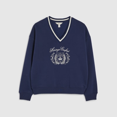 Navy Long Sleeve Heritage Crest Sweatshirt