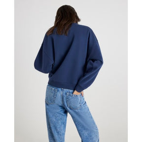 Navy Long Sleeve Milano Pearl Sweatshirt