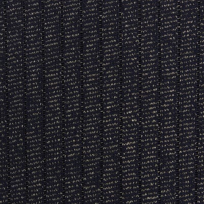 Navy Lurex Ribbed T-Shirt
