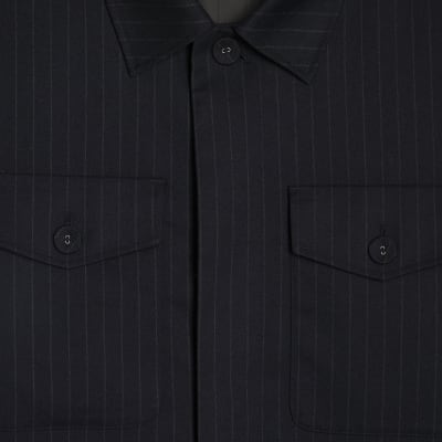 Navy Pinstripe Blazer Jacket