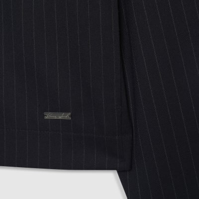 Navy Pinstripe Blazer Jacket