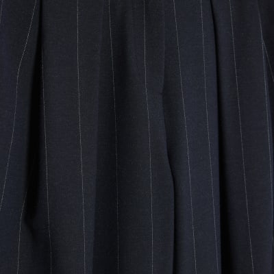 Navy Pinstripe Low Waist Trousers