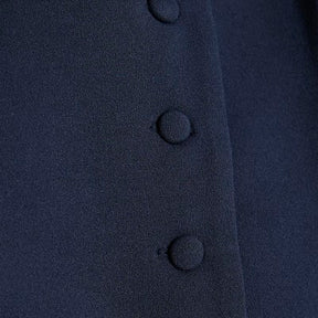 Navy Pleated Halter Neck Waistcoat