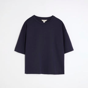 Navy Premium Short Sleeve Boxy T-shirt