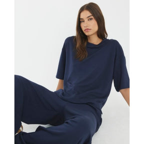 Navy Premium Short Sleeve Boxy T-shirt