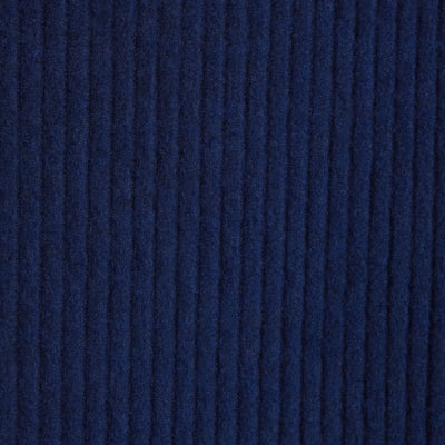 Navy Ribbed Wide Leg Trousers