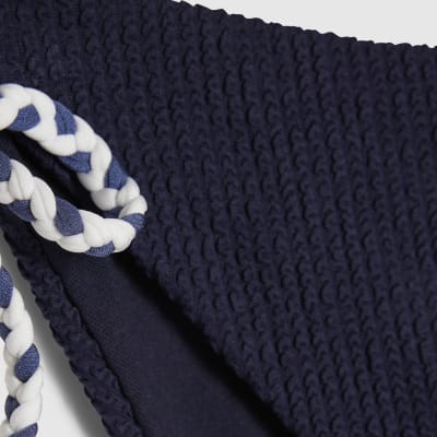 Navy Rope Trim Bikini Bottoms