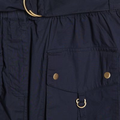 Navy Sleeveless Utility Playsuit