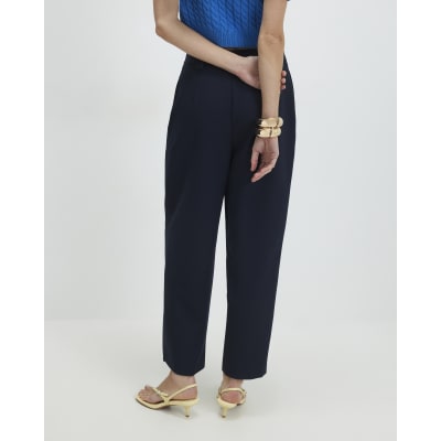 Navy Straight Leg Trousers