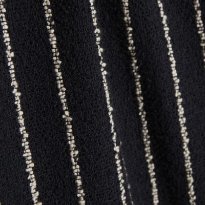 Navy Stripe Wide Leg Joggers