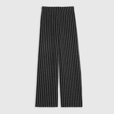 Navy Stripe Wide Leg Joggers