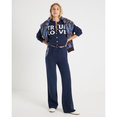 Navy True Love Cardigan Trousers Set