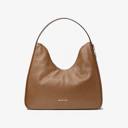 Nayla Medium Pebbled Leather Hobo Shoulder Bag