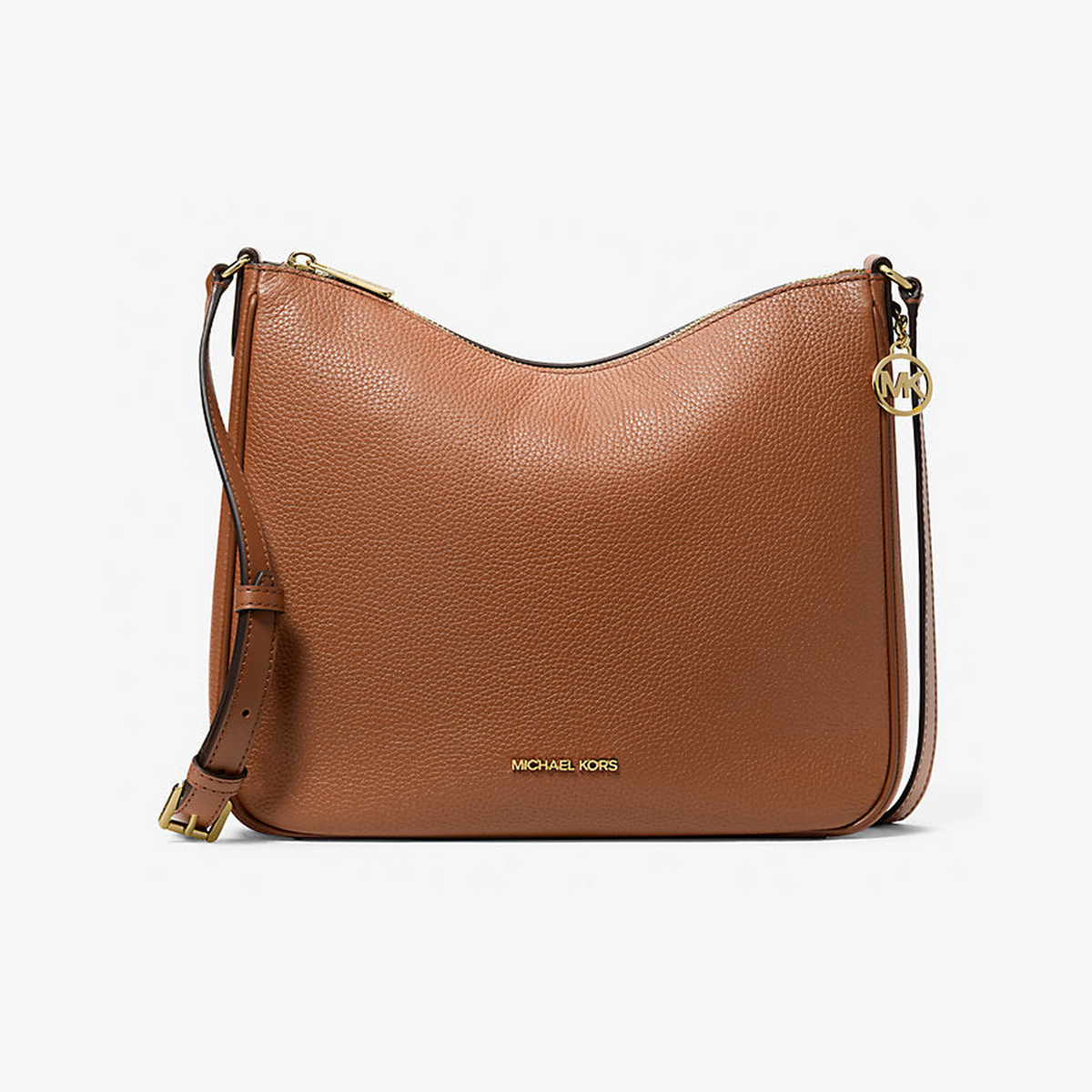 Nayla Medium Pebbled Leather Messenger Bag