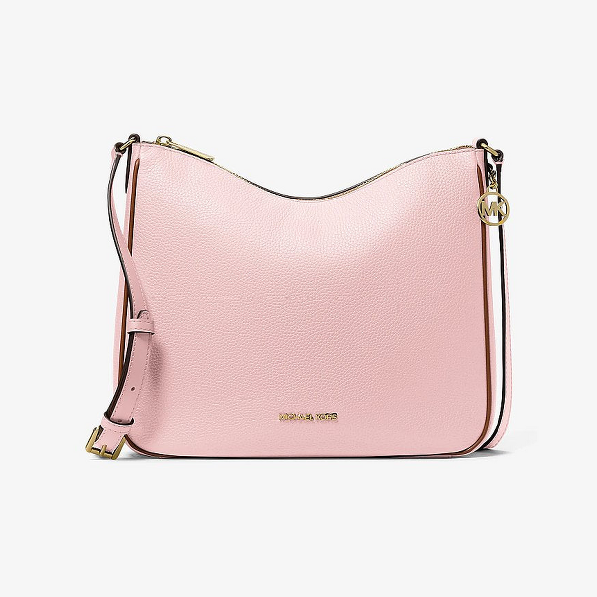 Nayla Medium Pebbled Leather Messenger Bag