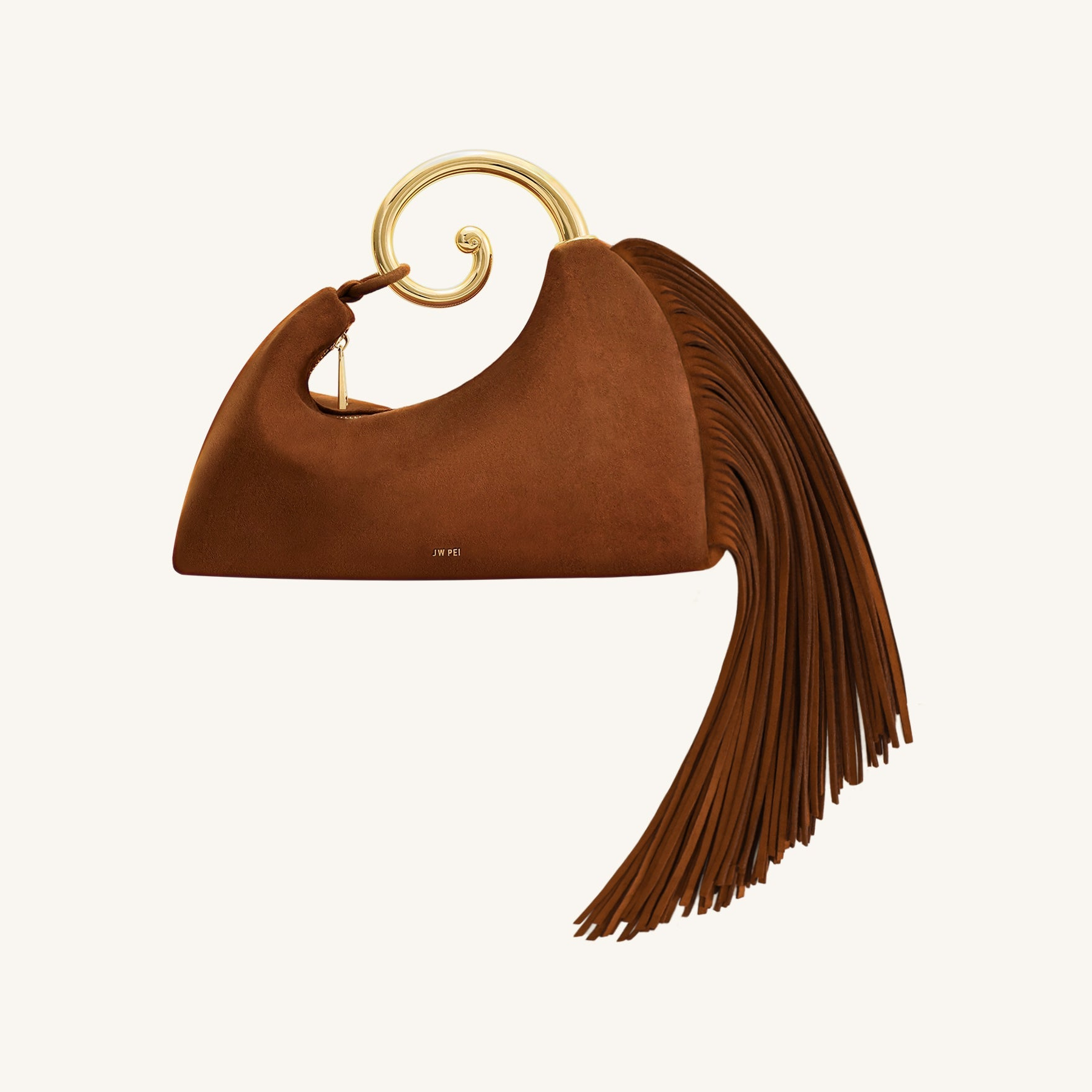 Nell Fringe Hardware Top Handle Bag - Mocha Brown