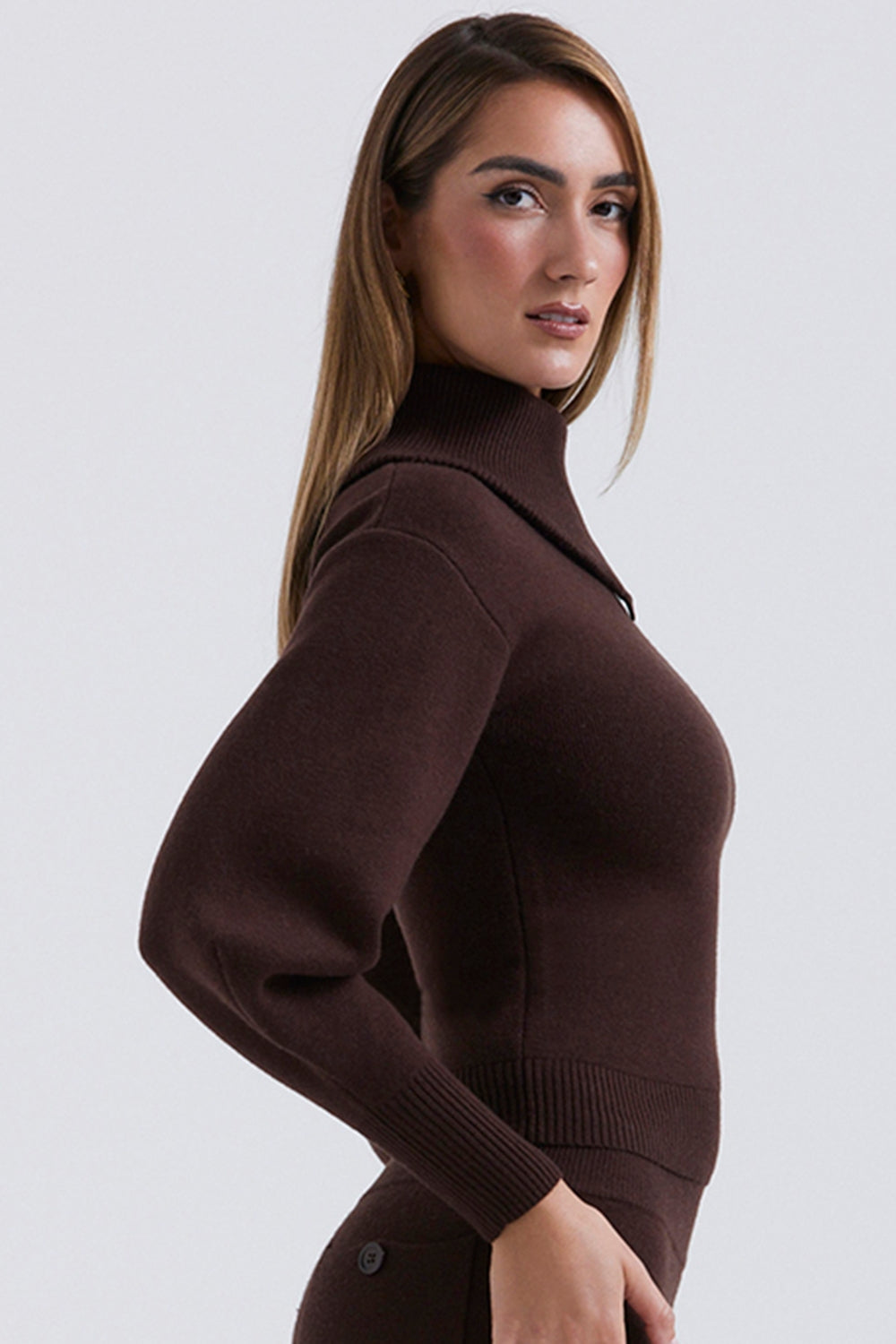 Chocolate cashmere blend sweater
