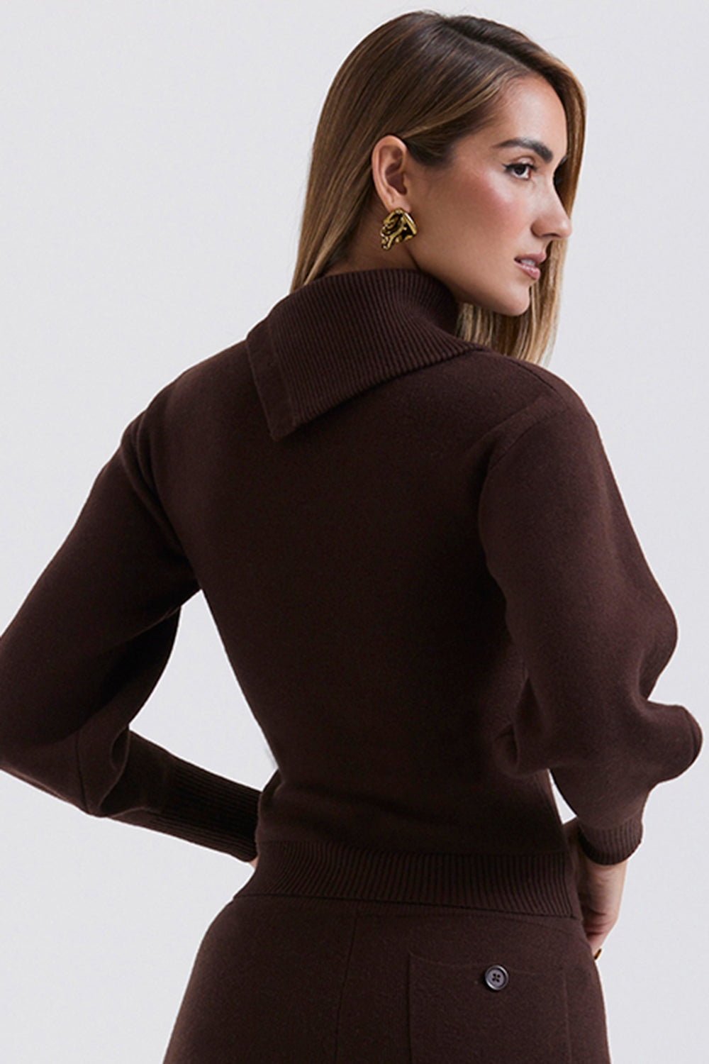 Chocolate cashmere blend sweater