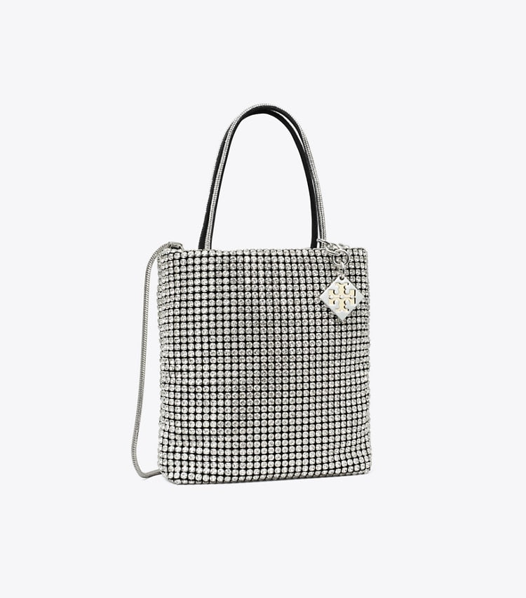 Night Owl Crystal-Embellished Mini Tote