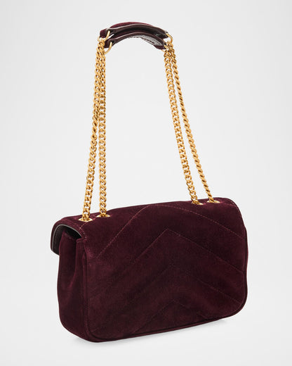 Saint Lauren Maroon Loulou Quilted Leather Shoulder Bag (Copy)
