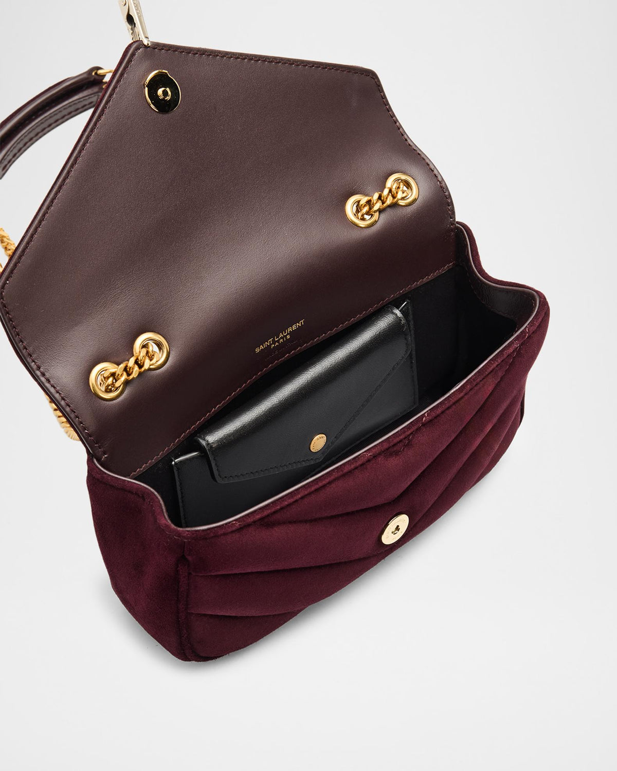 Saint Lauren Maroon Loulou Quilted Leather Shoulder Bag (Copy)