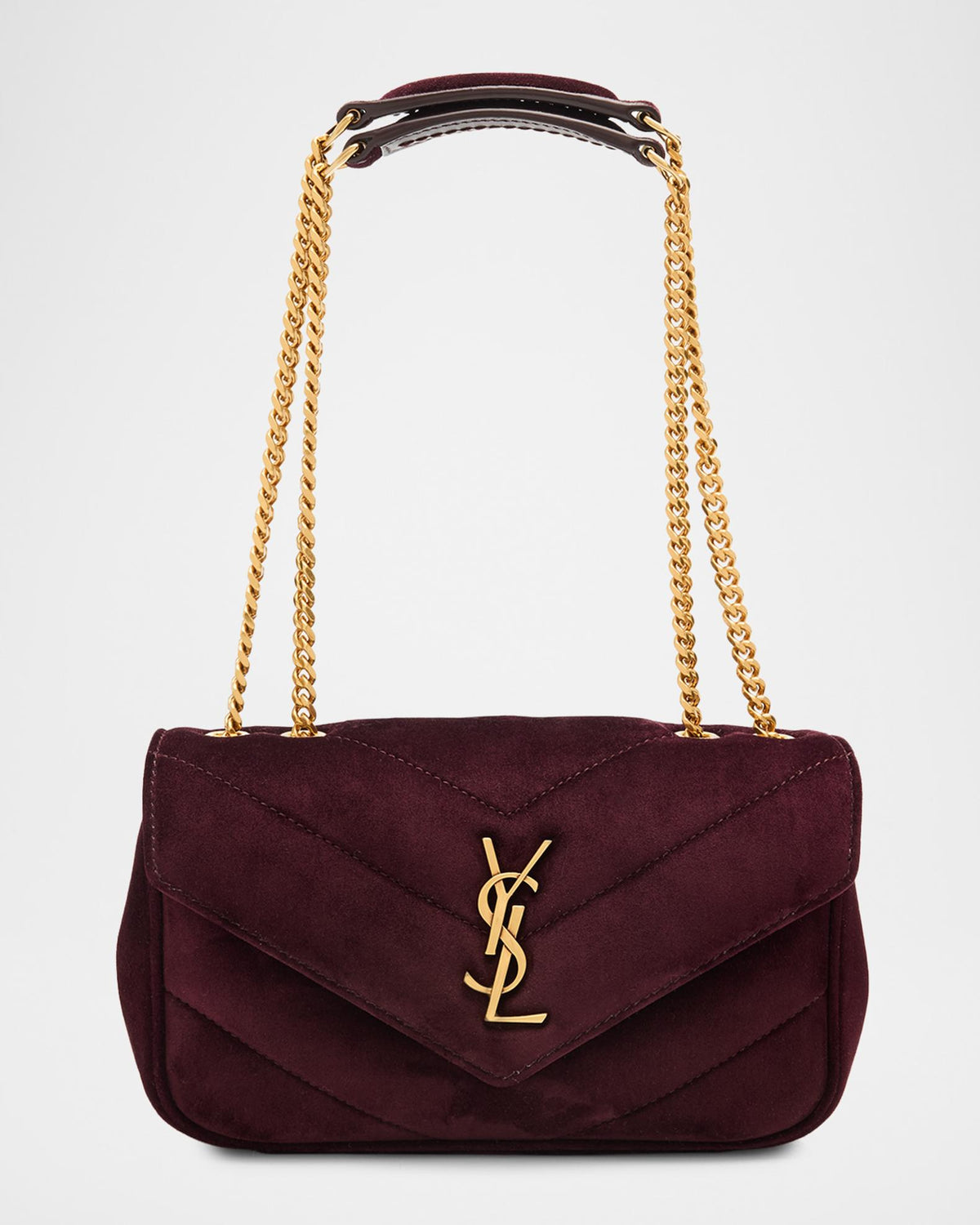 Saint Lauren Maroon Loulou Quilted Leather Shoulder Bag (Copy)