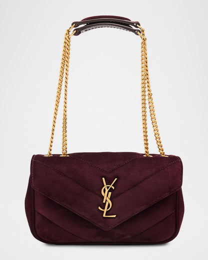 Saint Lauren Maroon Loulou Quilted Leather Shoulder Bag (Copy)